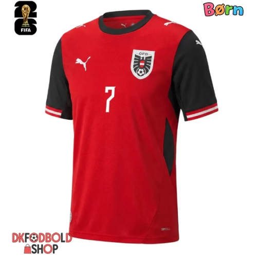 Østrig Marko Arnautovic #7 Hjemmebanesæt Børn VM 2026 Kort ærmer (+ korte bukser)